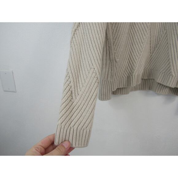 Rag & Bone Small Cream Merino Wool Turtleneck Sweater Textured Thick Cozy 100% - Picture 4 of 8